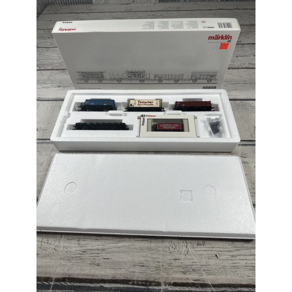 Märklin HO 48808 Württemberg Old Timer Freight Car Set K.W.St.E. NIB Era I